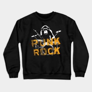 Monkey play punkrock Crewneck Sweatshirt